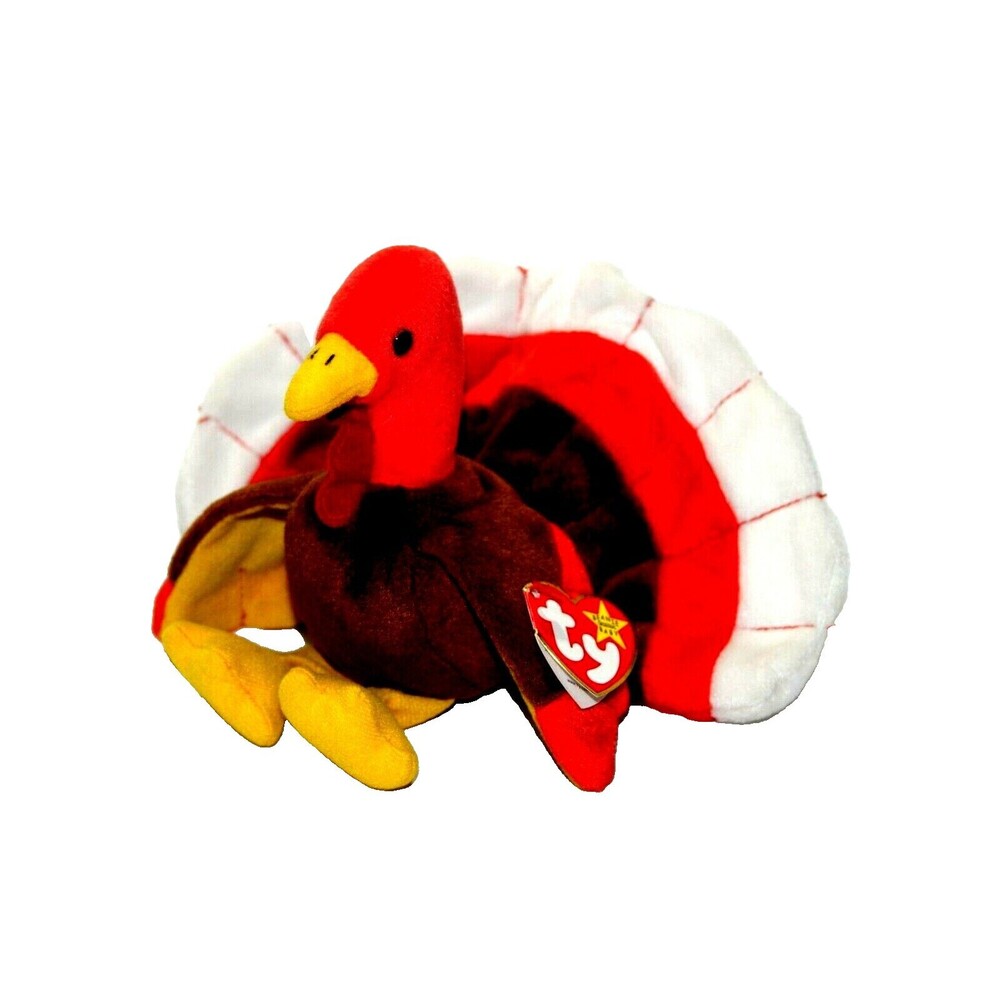 TY Beanie Babies Original Turkey Gobbles Plush Bird Thanksgiving 1996 New